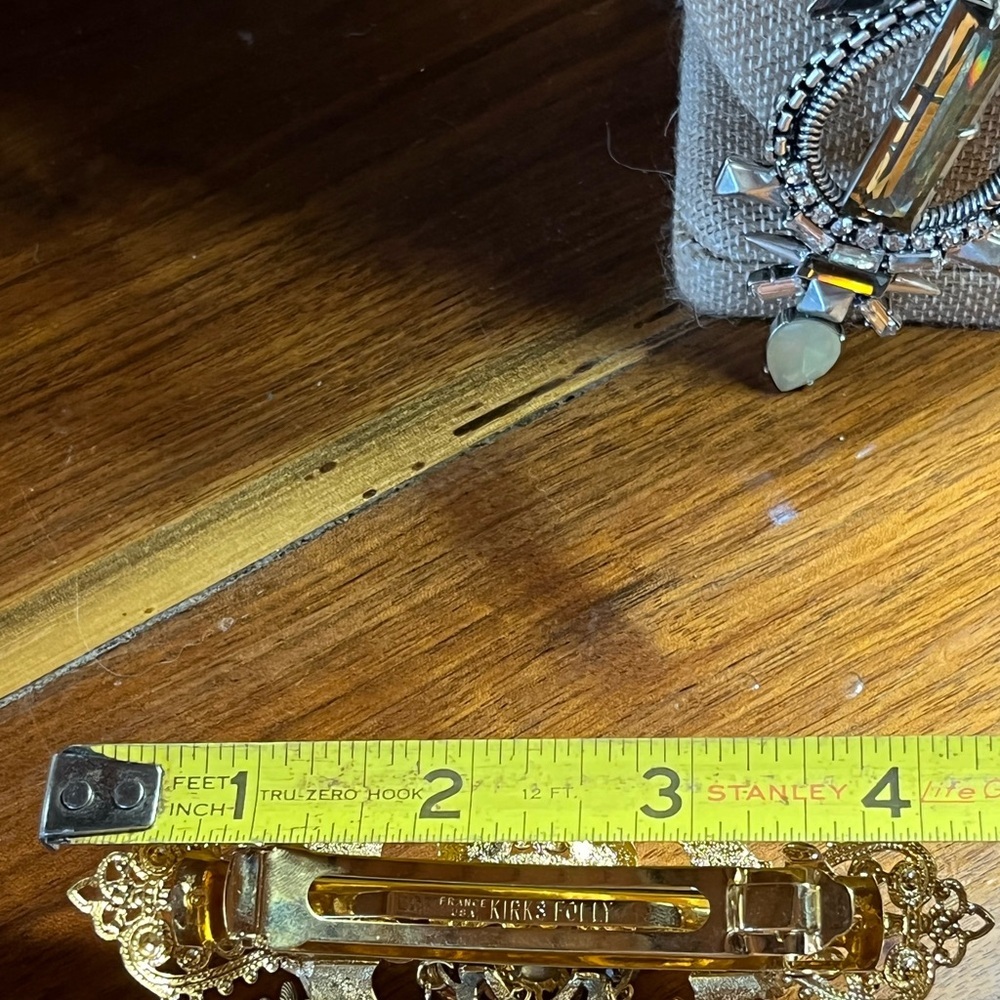 Kirks Folly Gold Hair Clip with Multicolor Charms - Picture 5 of 5